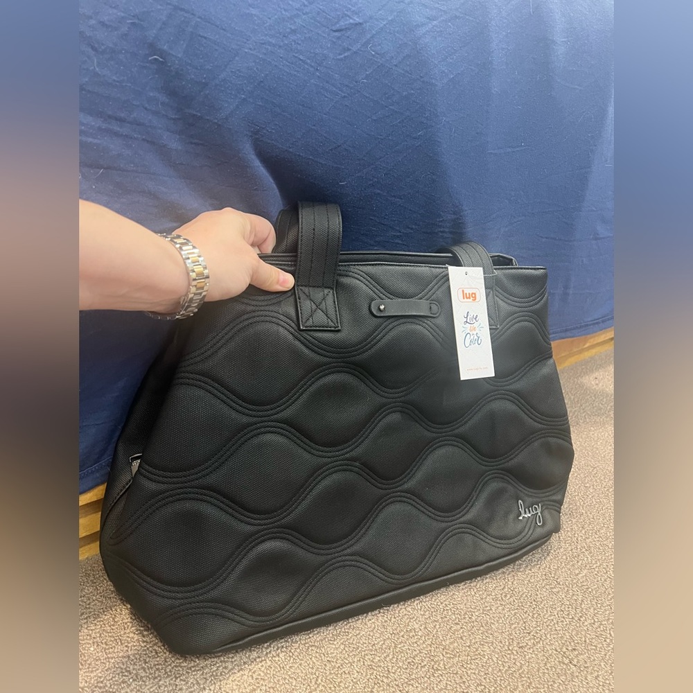 LUG Tempo Matte Luxe VL Tote Bag - Black 2 NWT - Picture 12 of 12